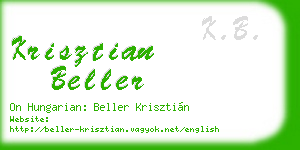 krisztian beller business card